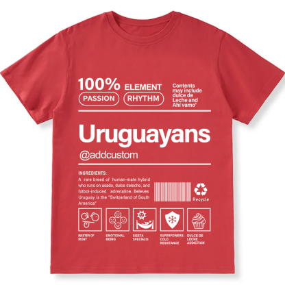Uruguayans Addcustom Unisex Fit  Cotton T-Shirt wearishow