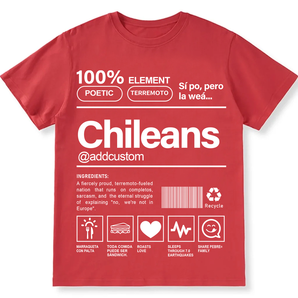Chileans Addcustom Unisex Fit  Cotton T-Shirt wearishow