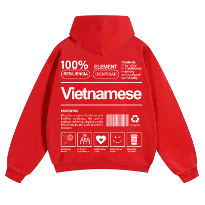 Vietnamese Unisex Fit Color Hoodie wearishow