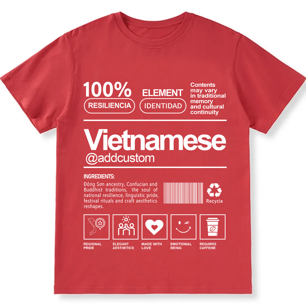Vietnamese Addcustom Unisex Fit  Cotton T-Shirt wearishow