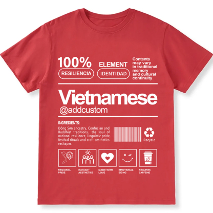 Vietnamese Addcustom Unisex Fit  Cotton T-Shirt wearishow
