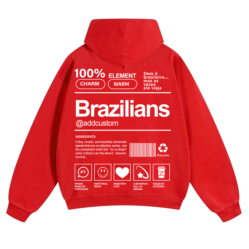 Brazilians Addcustom Unisex Fit Color Hoodie wearishow