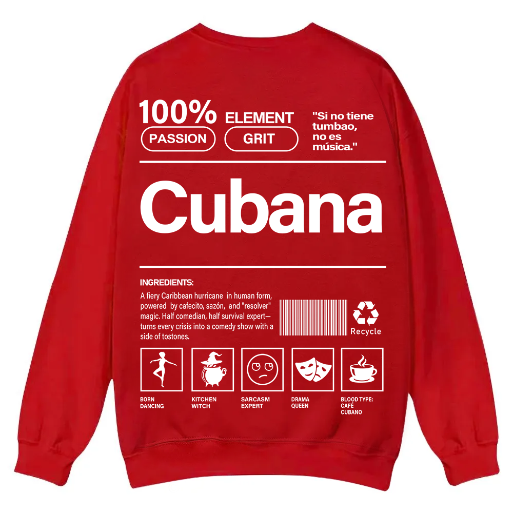 Cubana Unisex Fit  Casual Crewneck Sweatshirt wearishow