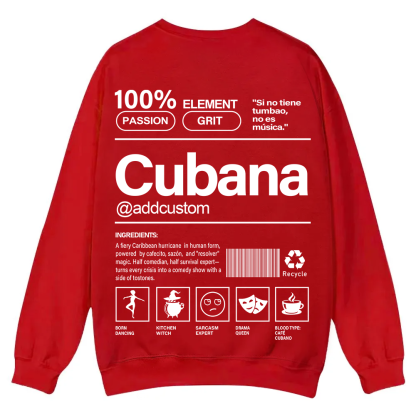 Cubana Addcustom Unisex Fit  Casual Crewneck Sweatshirt wearishow