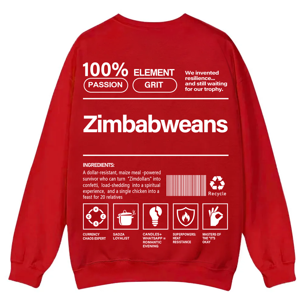 Zimbabweans Unisex Fit  Casual Crewneck Sweatshirt wearishow