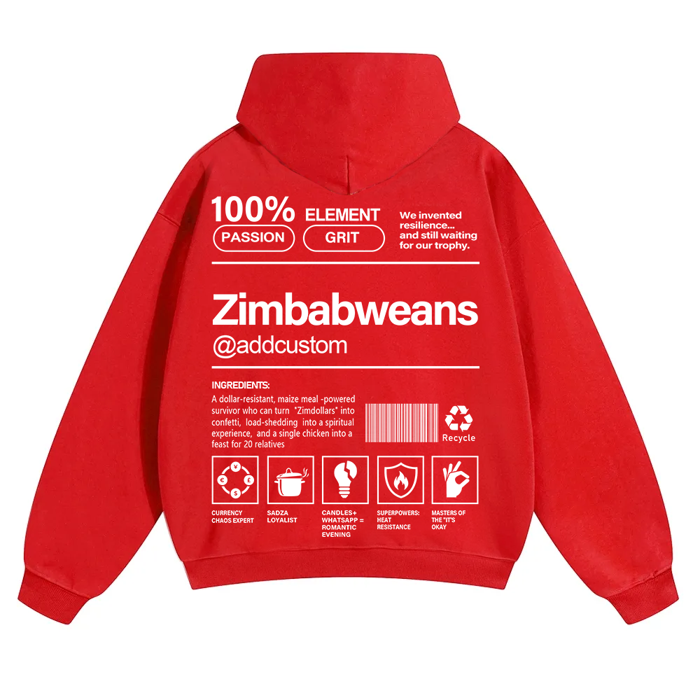 Zimbabweans Addcustom Unisex Fit Color Hoodie wearishow