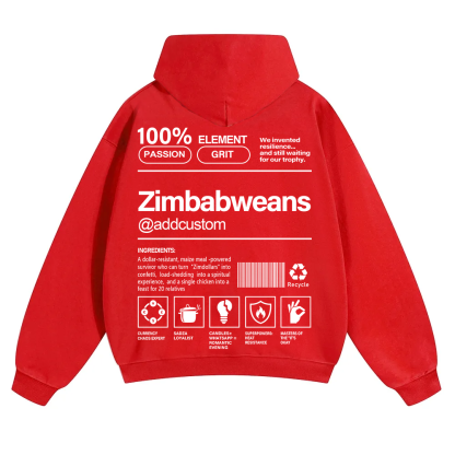 Zimbabweans Addcustom Unisex Fit Color Hoodie wearishow