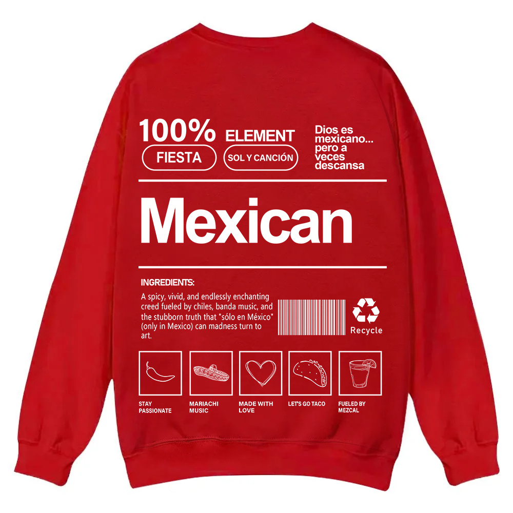 Mexican Unisex Fit  Casual Crewneck Sweatshirt wearishow