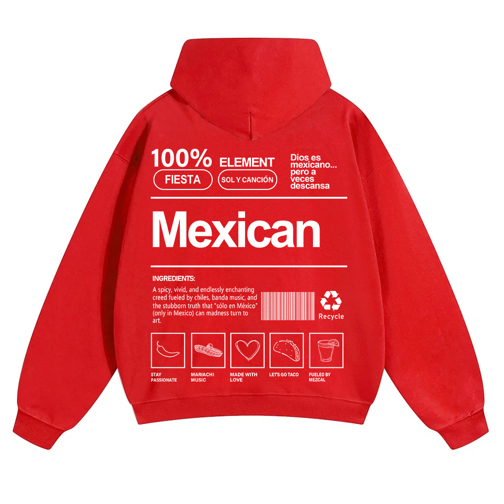 Mexican Unisex Fit Color Hoodie wearishow