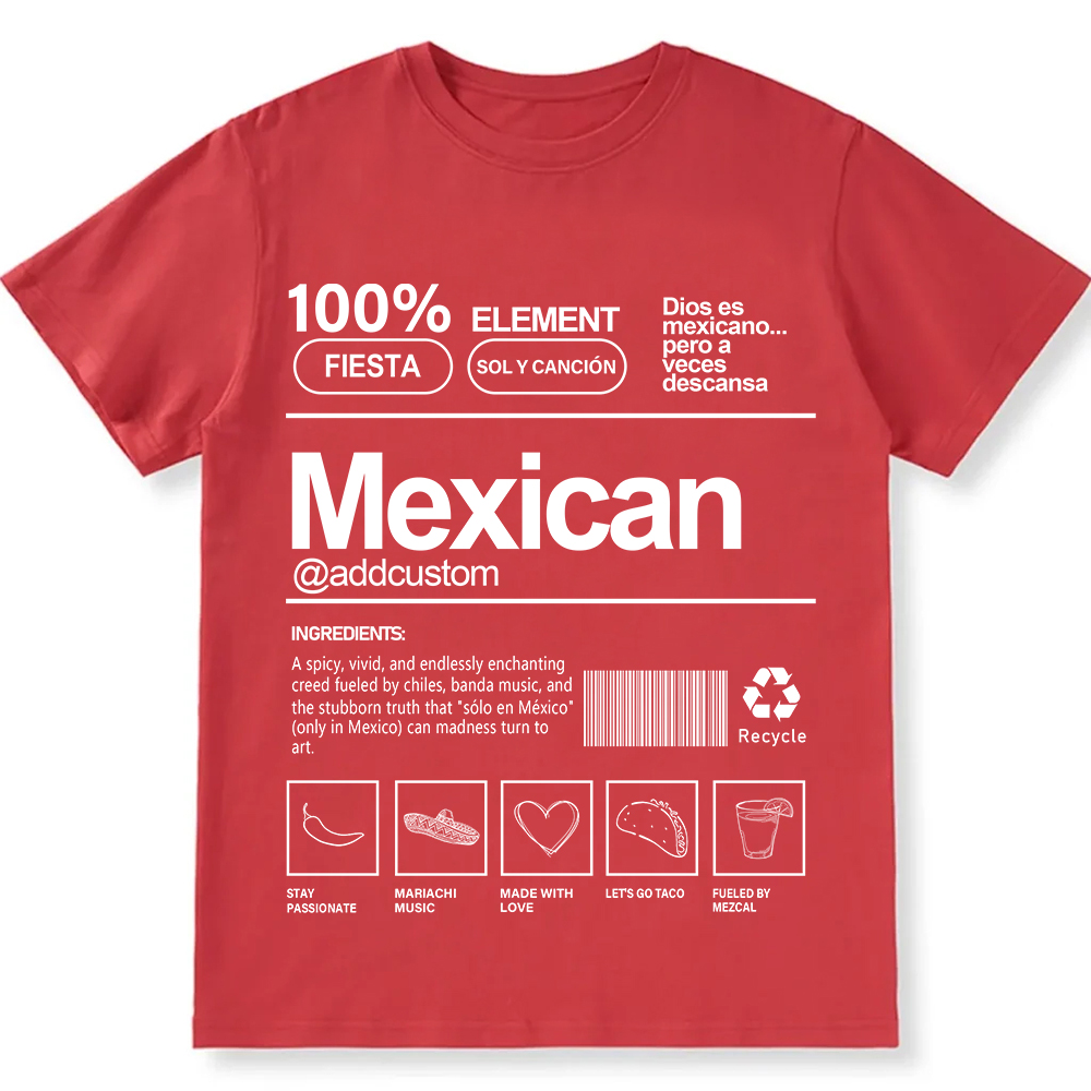 Mexican Addcustom Unisex Fit  Cotton T-Shirt wearishow