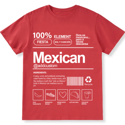Mexican Addcustom Unisex Fit  Cotton T-Shirt wearishow