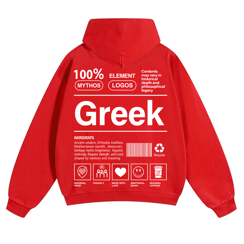 Greek Unisex Fit Color Hoodie wearishow
