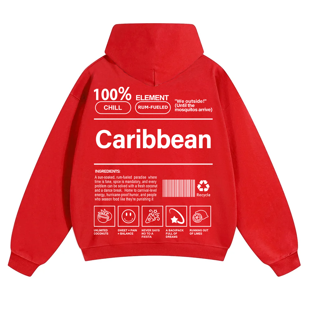 Caribbean Unisex Fit Color Hoodie wearishow