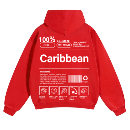 Caribbean Unisex Fit Color Hoodie wearishow