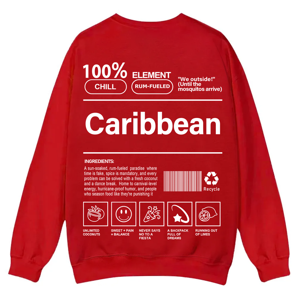 Caribbean Unisex Fit  Casual Crewneck Sweatshirt wearishow