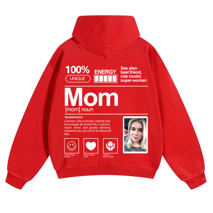 Addcustom Photo Mom Solid Color Hoodie