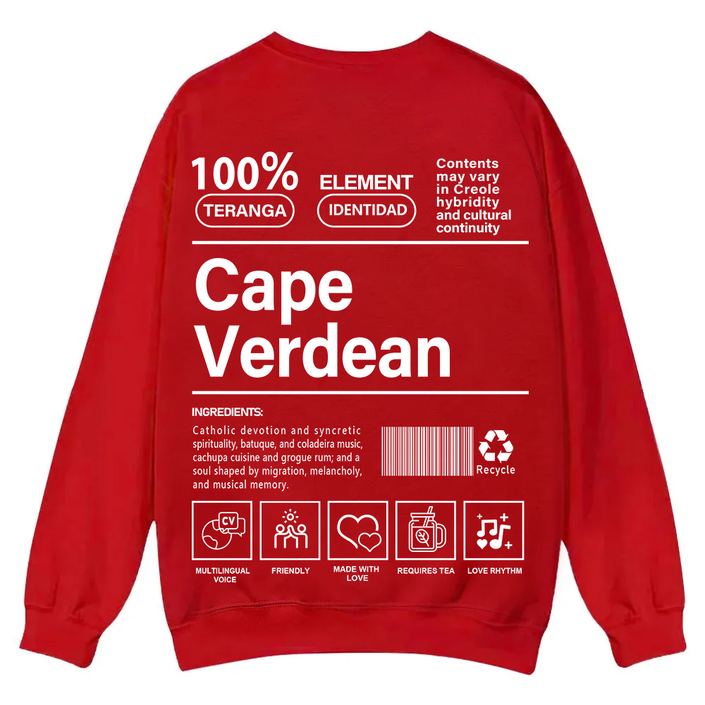 Cape Verdean Unisex Fit  Casual Crewneck Sweatshirt wearishow