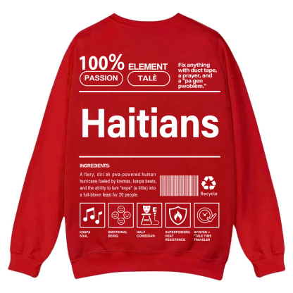 Haitians Unisex Fit  Casual Crewneck Sweatshirt wearishow