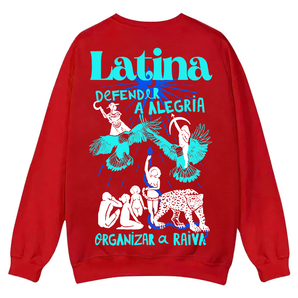 Latina Unisex Fit  Casual Crewneck Sweatshirt wearishow