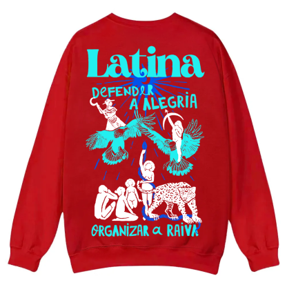 Latina Unisex Fit  Casual Crewneck Sweatshirt wearishow