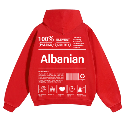 Albanian Unisex Fit Color Hoodie wearishow