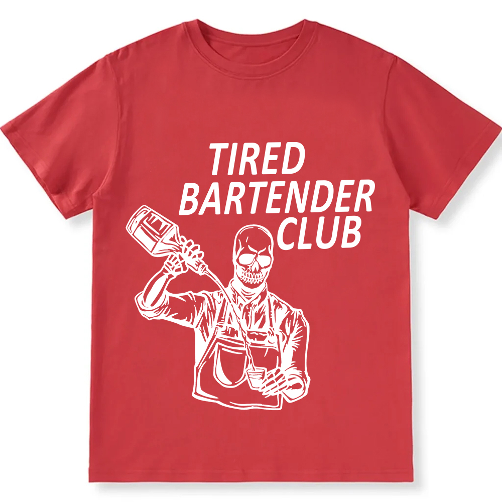 Tired Bartender Club Unisex Fit  Cotton T-Shirt wearishow