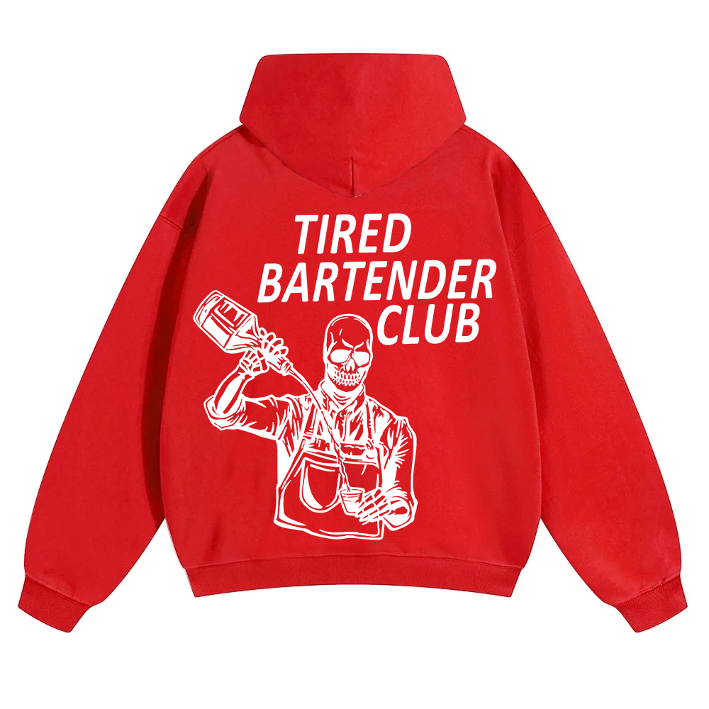 Tired Bartender Club Unisex Fit Color Hoodie wearishow