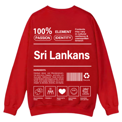 Sri Lankans Unisex Fit  Casual Crewneck Sweatshirt wearishow