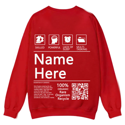 QR Code Customized Unisex Crew Sweatshirt