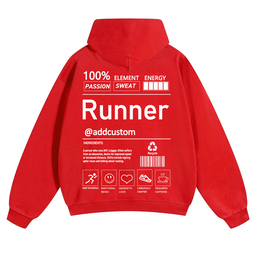 Addcustom Runner Solid Color Hoodie