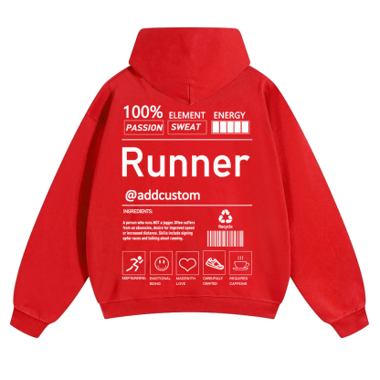 Addcustom Runner Solid Color Hoodie