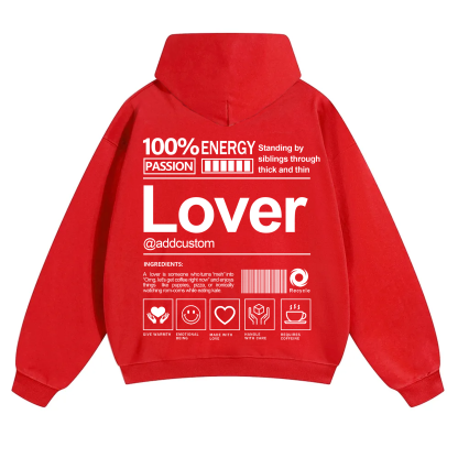 Lover Addcustom Solid Color Hoodie