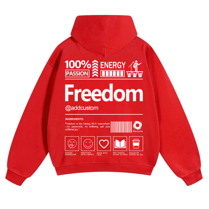 Freedom Addcustom Solid Color Hoodie