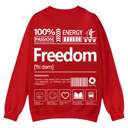 Freedom Unisex Fit Casual Crewneck Sweatshirt