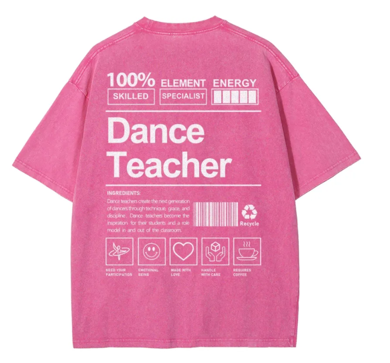 Dance Teacher Unisex Fit Washed T-Shirt wearishow