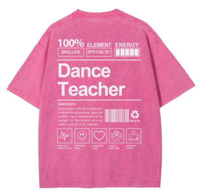 Dance Teacher Unisex Fit Washed T-Shirt wearishow