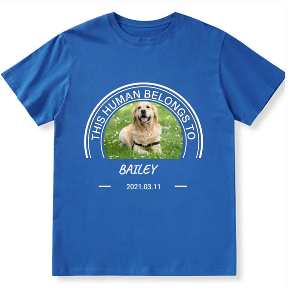 This Human Belongs To - Personalized Custom Unisex T-shirt