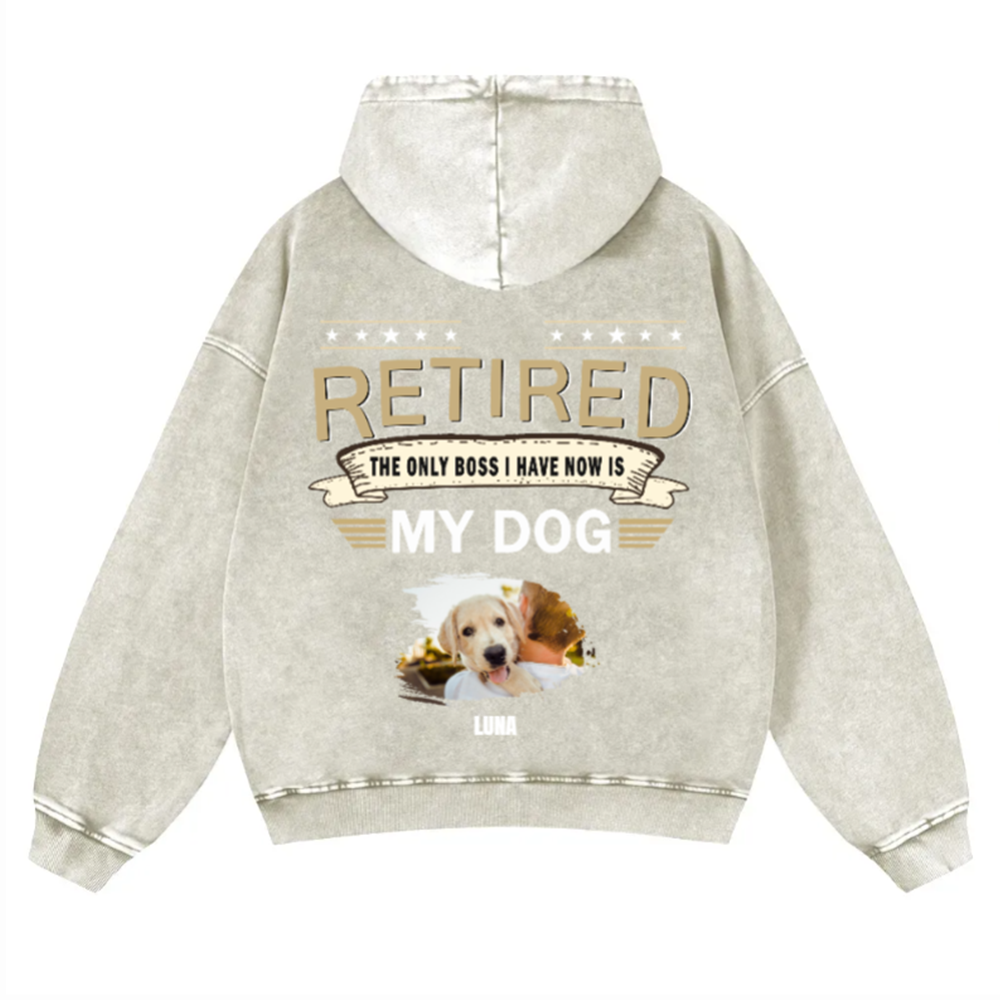 The Only Boss I Have - Personalized Custom Unisex Washed Hoodie