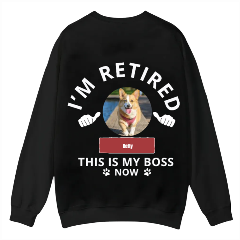 This Is My Boss - Personalized Custom Unisex Casual Crewneck Sweatshirt