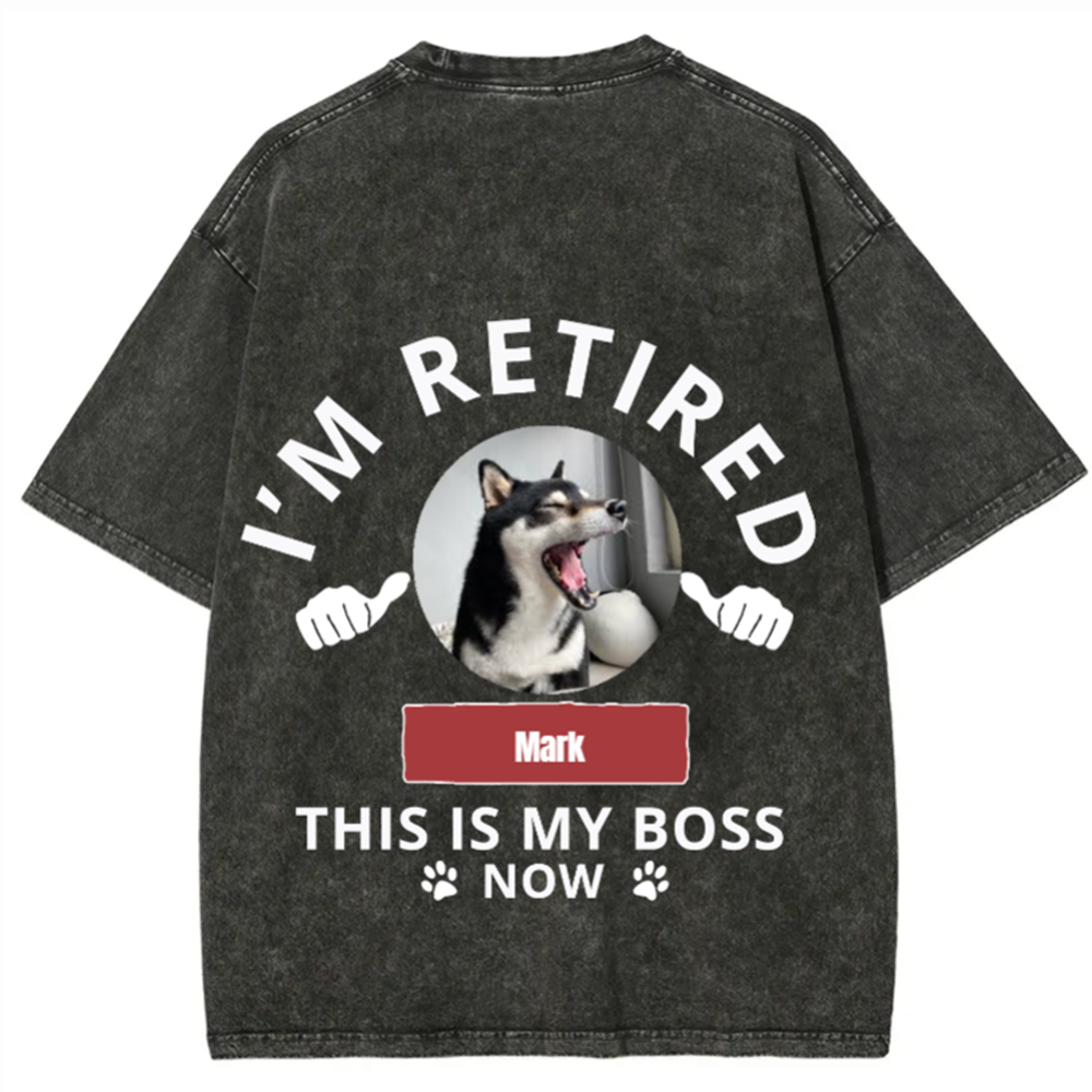This Is My Boss - Personalized Custom Unisex Washed T-Shirt
