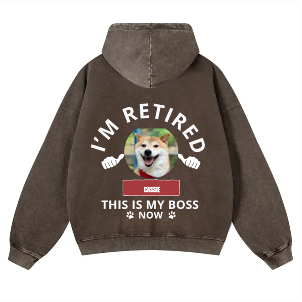 This Is My Boss - Personalized Custom Unisex Washed Hoodie