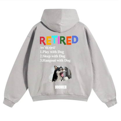 Retired,Play With Dog - Personalized Custom Unisex Hoodie