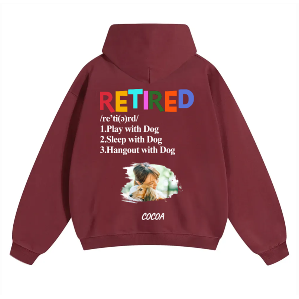 Retired,Play With Dog - Personalized Custom Unisex Hoodie