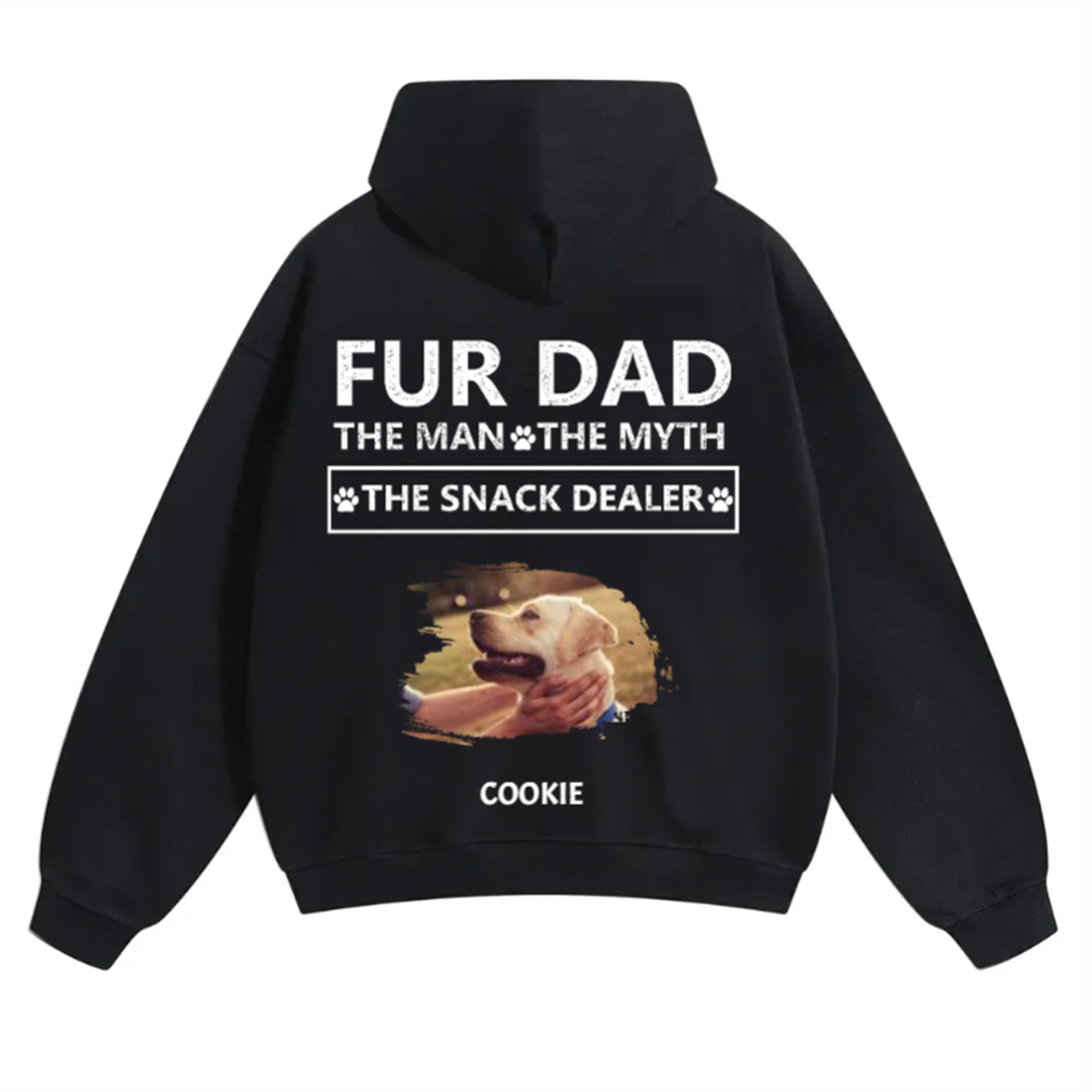 Fur Dad The Man The Myth The Snack Dealer - Personalized Custom Unisex Hoodie