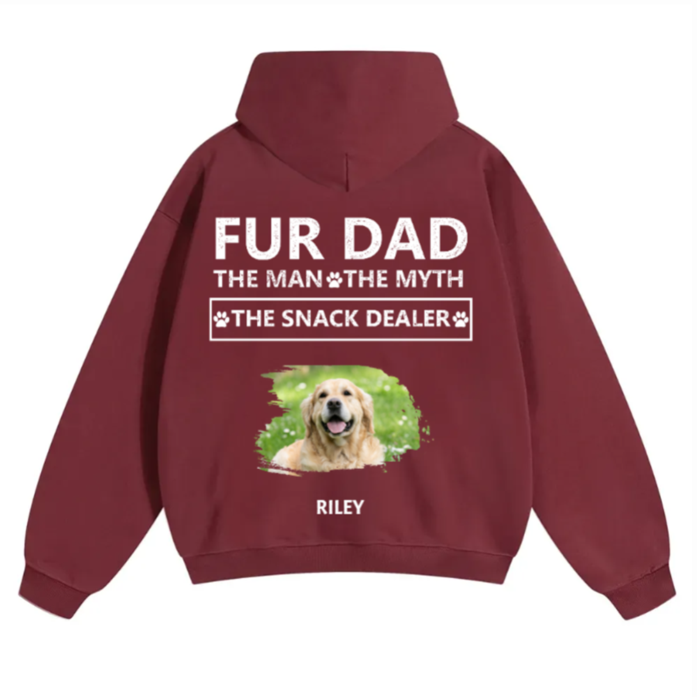 Fur Dad The Man The Myth The Snack Dealer - Personalized Custom Unisex Hoodie