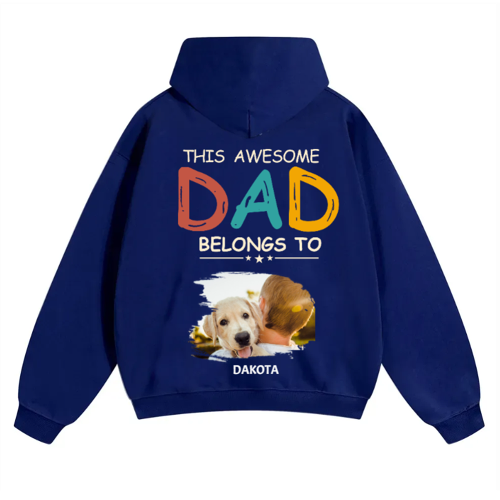 This Awesome Mom/Dad Belongs To - Personalized Custom Unisex Hoodie