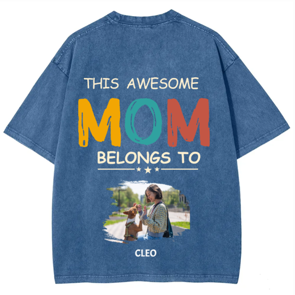 This Awesome Mom/Dad Belongs To - Personalized Custom Unisex  T-shirt