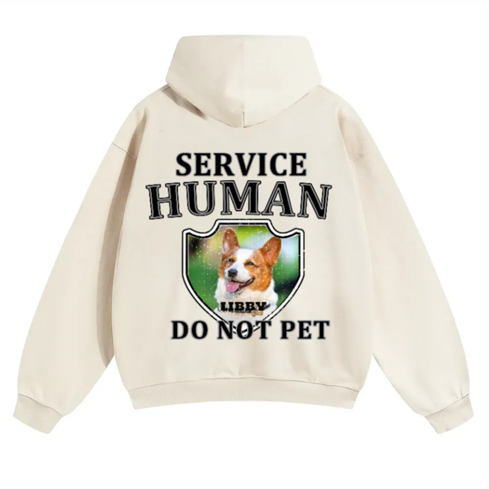  Service Human, Do Not Pet 10- Personalized Custom Unisex Soild Color Hoodies wearishow