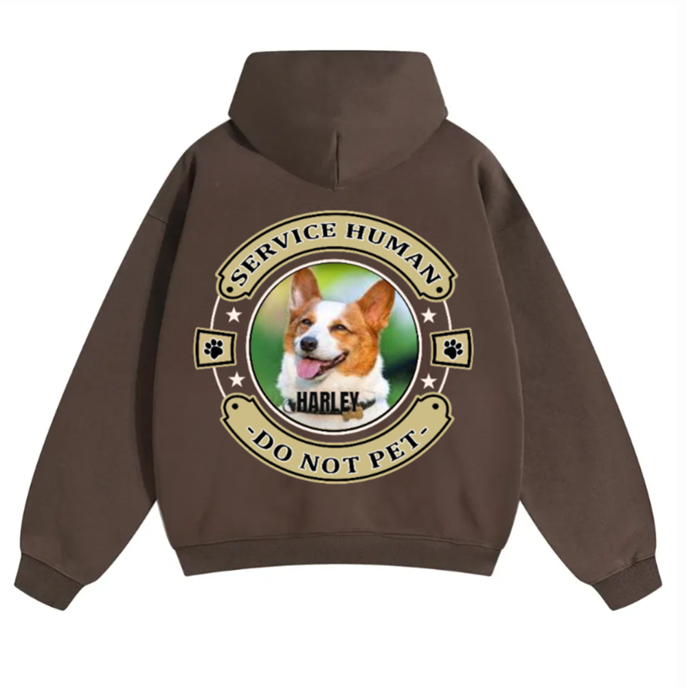Service Human, Do Not Pet 14 - Personalized Custom Unisex Soild Color Hoodies wearishow