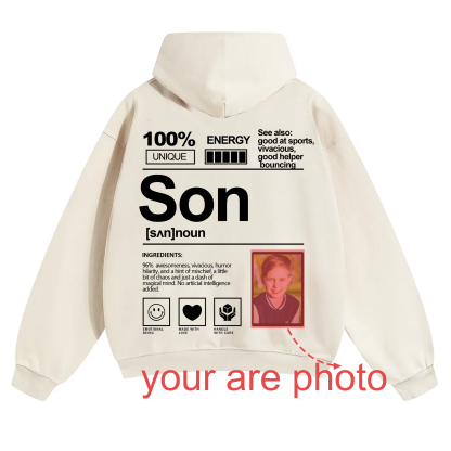 Addcustom Photo Family members Solid Color Hoodie